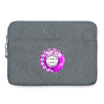 Cadran de téléphone rotatif vintage rétro - Sacoche pour ordinateur portable 15 pouces - gris chiné - Devant