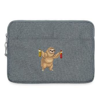 Sloth Bottle Beer - Laptop bag 15" - heather grey - Front