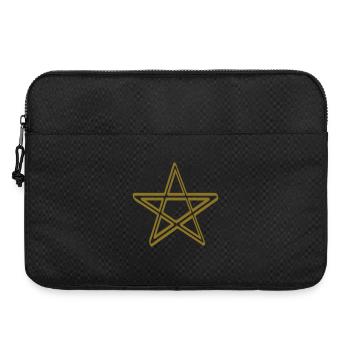 Symbole d’art de la ligne de pentacle - Sacoche pour ordinateur portable 15 pouces - noir - Devant