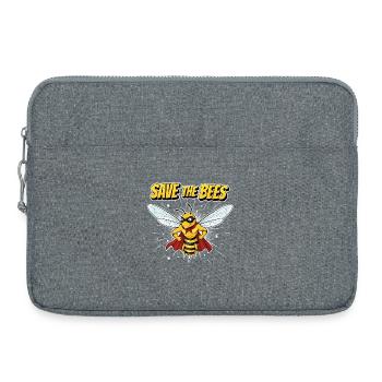 Comic Biene Heldenmotto - Laptoptasche 15" - Grau meliert - Vorne