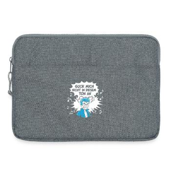 Witziges Punk-Design mit Schlagwort - Laptoptasche 15" - Grau meliert - Vorne