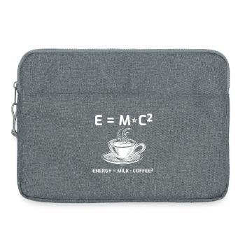 Kaffeetrinker Kaffeeformel E=MC2 - Laptoptasche 15" - Grau meliert - Vorne
