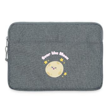 Over_the_Moon Phrases Slang Idiom funny cutedesign - Laptop bag 15" - heather grey - Front