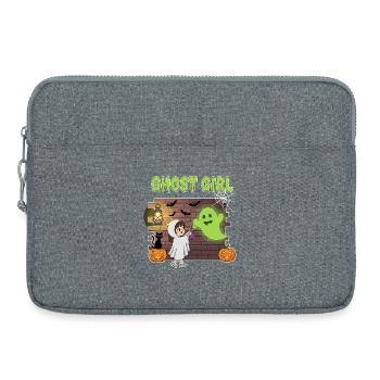 Ghost Girl Halloween - Laptop bag 15" - heather grey - Front