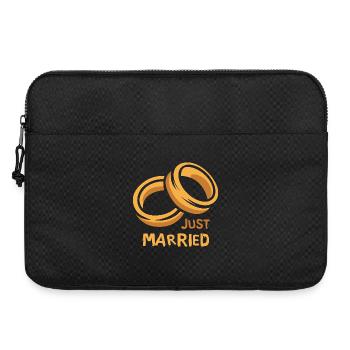Just Married Anneaux Amour de mariage - Sacoche pour ordinateur portable 15 pouces - noir - Devant
