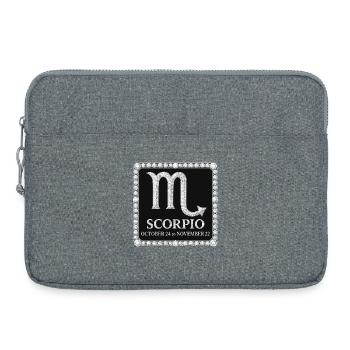 Sternzeichen Skorpion - Laptoptasche 15" - Grau meliert - Vorne