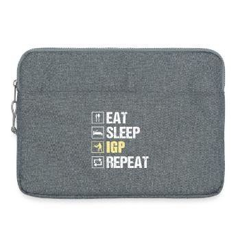 EAT SLEEP IGP REPEAT Hundesport Motiv - Laptoptasche 15" - Grau meliert - Vorne
