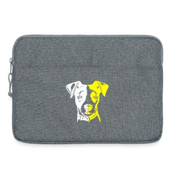 Jack Russel Terrier Tête de Chien - Sacoche pour ordinateur portable 15 pouces - gris chiné - Devant