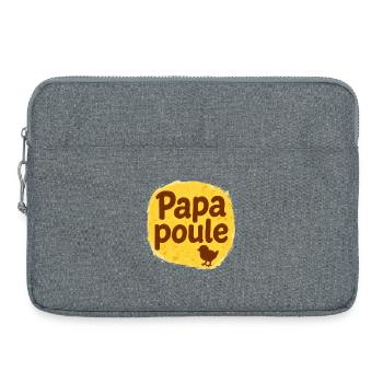 Papa Poule - Father's Day - Laptop bag 15" - heather grey - Front