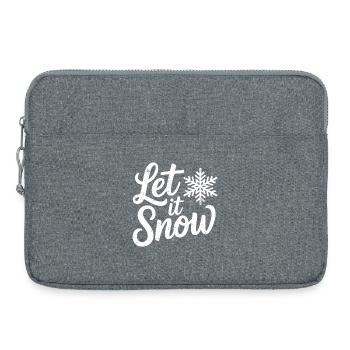 Let It Snow Christmas Snowflake - Laptop bag 15" - heather grey - Front