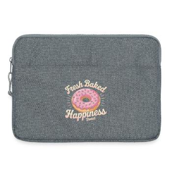 Fresh Baked Happiness – Donut - Laptop bag 15" - heather grey - Front