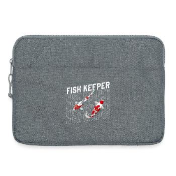 Fish Keeper Aquatic Pond Hobby Minimalist Style - Laptop bag 15" - heather grey - Front
