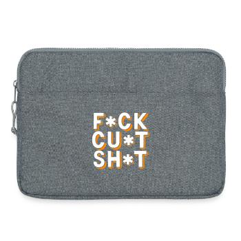 Swear Words Censored Text - Laptop bag 15" - heather grey - Front