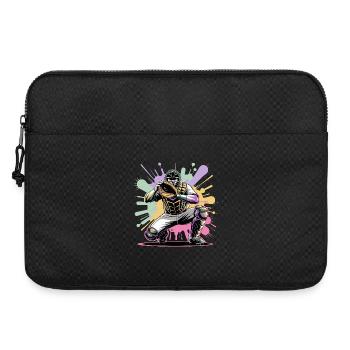  Baseball Catcher mit Maske Bunte Splash Farben - Laptoptasche 15" - Schwarz - Vorne