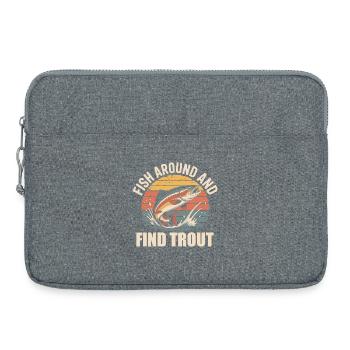 Pêchez et trouvez des truites - Un pêcheur amusant - Sacoche pour ordinateur portable 15 pouces - gris chiné - Devant