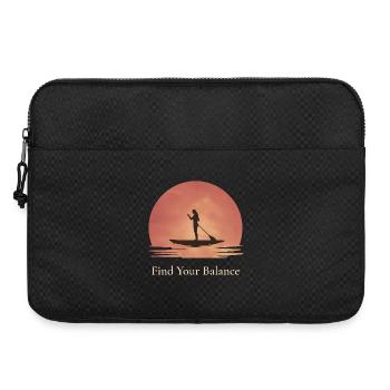 Trouvez votre équilibre – SUP Sunset - Sacoche pour ordinateur portable 15 pouces - noir - Devant