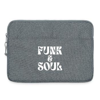 Funk & Souls: Retro Grooves Typografie - Laptoptasche 15" - Grau meliert - Vorne