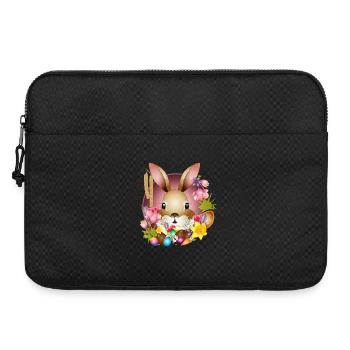 Entzückender Osterhase mit österlicher Deko - Laptoptasche 15" - Schwarz - Vorne