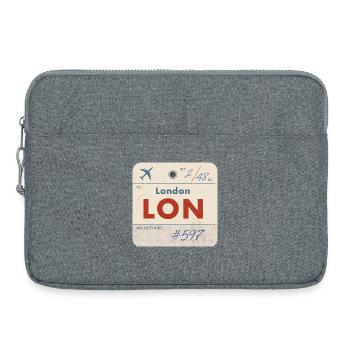 London LON Vintage Airline Tag - Laptoptasche 15" - Grau meliert - Vorne