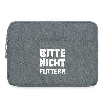 Please do not feed - Laptop bag 15" - heather grey - Front