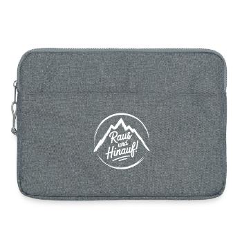 Sortons d’ici : Là où commence la liberté dans les montagnes - Sacoche pour ordinateur portable 15 pouces - gris chiné - Devant