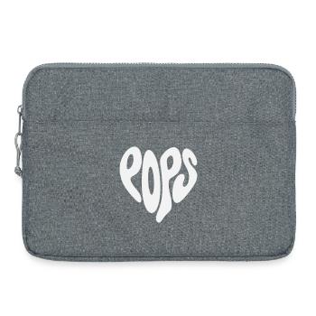 Pops - Small Heart (Custom Color) - Laptop bag 15" - heather grey - Front