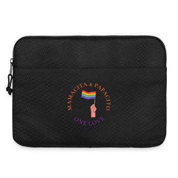Un drapeau de la fierté d’amour Étreinte - Sacoche pour ordinateur portable 15 pouces - noir - Devant