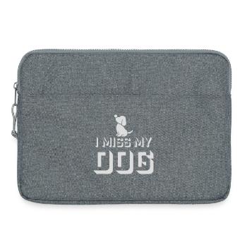 Mon chien Dog Amamant Dog Love Logo de blague - Sacoche pour ordinateur portable 15 pouces - gris chiné - Devant