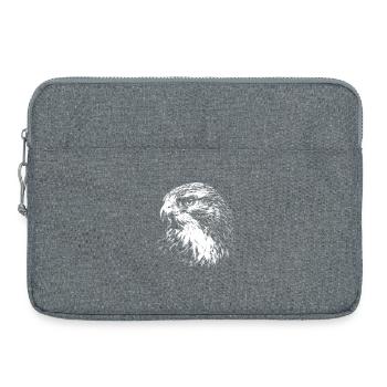 Falcon – graphismes au crayon blanc - Sacoche pour ordinateur portable 15 pouces - gris chiné - Devant