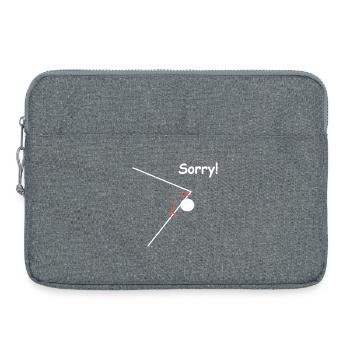 Tennis de table, désolé, des expressions drôles - Sacoche pour ordinateur portable 15 pouces - gris chiné - Devant