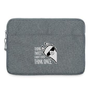 Think Twice? I Don't Even Think Once Lustig Spruch - Laptop bag 15" - heather grey - Front