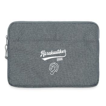 Hörakustiker 2026 Ausbildung Beruf Akustiker - Laptoptasche 15" - Grau meliert - Vorne