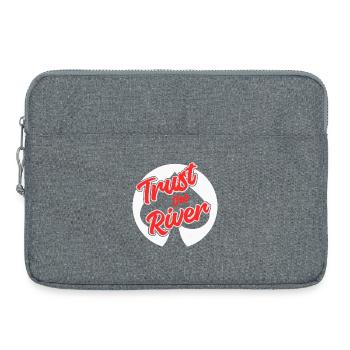 Poker -Trust_the_river - Sacoche pour ordinateur portable 15 pouces - gris chiné - Devant
