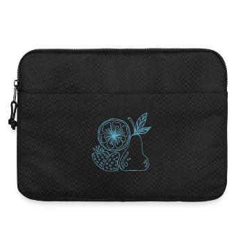 Croquis bleu des lignes de fruits - Sacoche pour ordinateur portable 15 pouces - noir - Devant