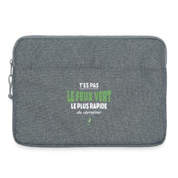 T’es pas le feu vert le plus rapide – Vanne - Sacoche pour ordinateur portable 15 pouces - gris chiné - Devant