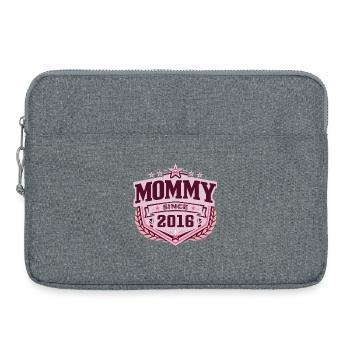 Maman depuis 2016 – Proud New Mom Design - Sacoche pour ordinateur portable 15 pouces - gris chiné - Devant