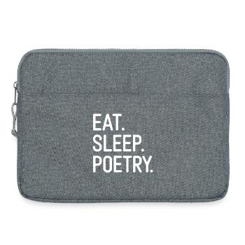 Eat Sleep Poésie Typographie Tee - Sacoche pour ordinateur portable 15 pouces - gris chiné - Devant