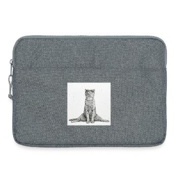 Coole Katze Yoga Spagat - Laptoptasche 15" - Grau meliert - Vorne