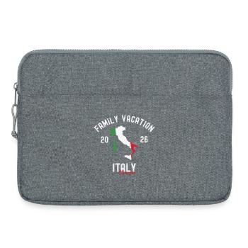 Souvenirs d’Italie : Vacances en famille 2026 - Sacoche pour ordinateur portable 15 pouces - gris chiné - Devant