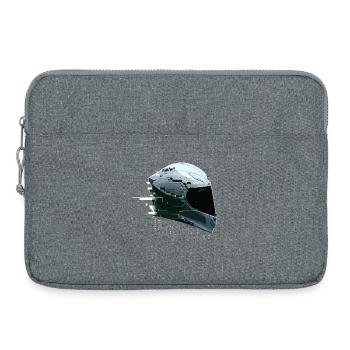  Cyber Moto Helm Glitch Racing Future Gamer - Laptoptasche 15" - Grau meliert - Vorne