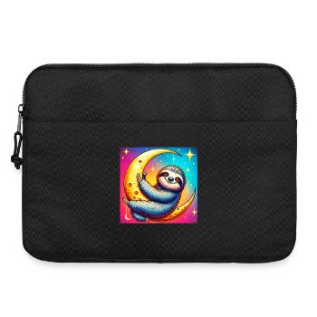 La paresse dort sur la Lune - Sacoche pour ordinateur portable 15 pouces - noir - Devant