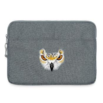 Eulenblick Goldaugen - Laptoptasche 15" - Grau meliert - Vorne