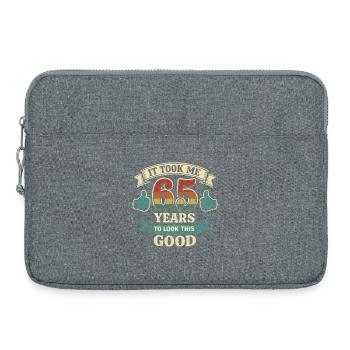 65 Years - It Took Me 65 Years To Be This Beautiful - Laptop bag 15" - heather grey - Front