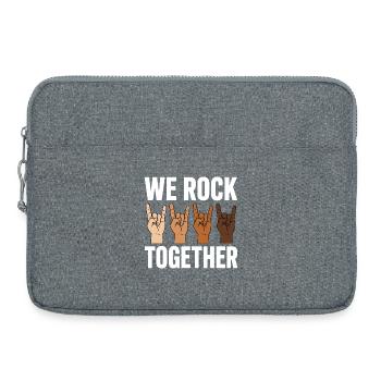 Chemise de main rock rock ensemble Diversité - Sacoche pour ordinateur portable 15 pouces - gris chiné - Devant