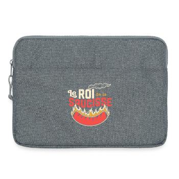 Le Roi de la Saucisse - Sacoche pour ordinateur portable 15 pouces - gris chiné - Devant
