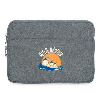 Retrouve-moi à Mykonos Moulins à vent Voyage sur les îles grecques - Sacoche pour ordinateur portable 15 pouces - gris chiné - Devant