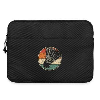 Imprimé vintage avec volant de badminton - Sacoche pour ordinateur portable 15 pouces - noir - Devant