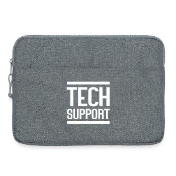 Soutien technique Logo en gras - Sacoche pour ordinateur portable 15 pouces - gris chiné - Devant