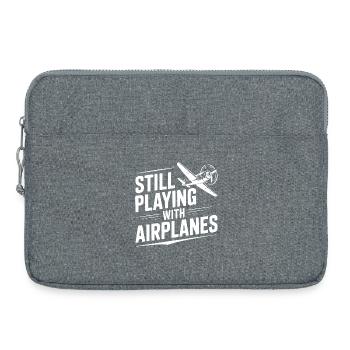 Toujours en train de jouer avec des avions - Sacoche pour ordinateur portable 15 pouces - gris chiné - Devant