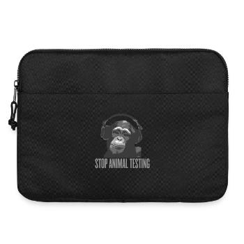 STOP ANIMAL TESTING défenseurs de la cause animale - Sacoche pour ordinateur portable 15 pouces - noir - Devant